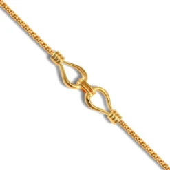 9ct Yellow Gold Popcorn Interlocking Loop Bracelet P702323