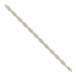9ct Yellow Gold Fancy Ladies Intertwine 7.5inch Bracelet P702344A