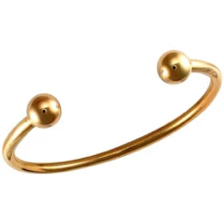 Solid 9ct Yellow Gold Wire Men's Hand Finished 4.0mm Premium Weight Torque Bangle P702104