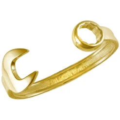 Solid 9ct Yellow Gold Solid Spanner Bangle P702221