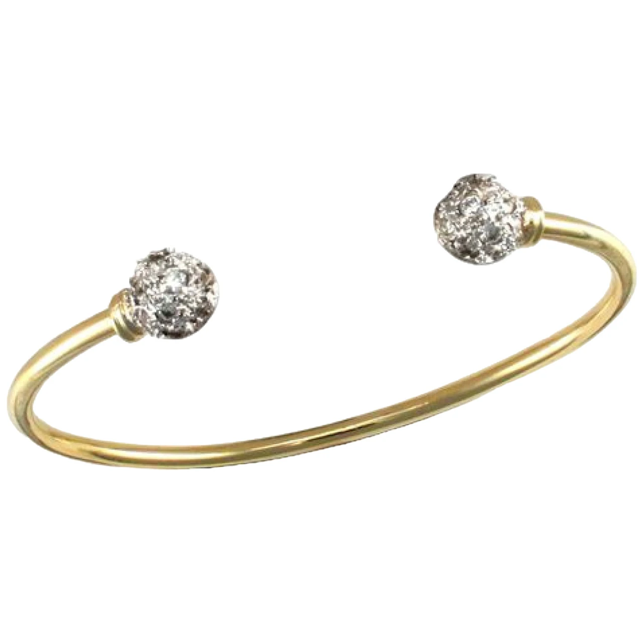 9ct Yellow Gold Torque Bangle With Cubic Zirconia Encrusted Balls P702328 1 9ct Yellow Gold Torque Bangle With Cubic Zirconia Encrusted Balls P702328