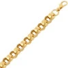9ct Yellow Gold Plain And Patterned Cast Belcher 8inch Bracelet P702001N-8