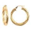 9ct Yellow Gold 4mm Round-Tube Twisted 27mm Creole Hoops P702-202