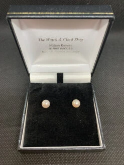 9ct Yellow Gold 7mm Pearl Earrings JES153