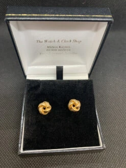 9ct Yellow Gold Super Light Knot Earrings JES236
