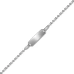 9ct White Gold Child Trace ID Bracelet P702033-C