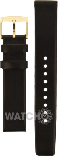 Marc Jacobs Replacement Watch Strap Black Genuine Leather 18mm For MBM1269 With Free Connecting Pins