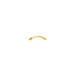 9ct Yellow 13mm Curved Coned Eyebrow Barbell P702126