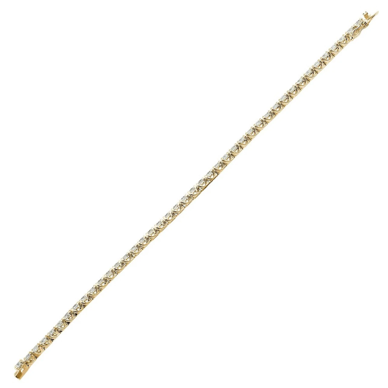 18ct Yellow Gold 2ct Claw Set Diamond Line Bracelet P7021895200 2 18ct Yellow Gold 2ct Claw Set Diamond Line Bracelet P7021895200 - Image 2