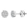 18ct White Gold 0.50ct Diamond 7 Stone Cluster Earrings P702E18-417-050