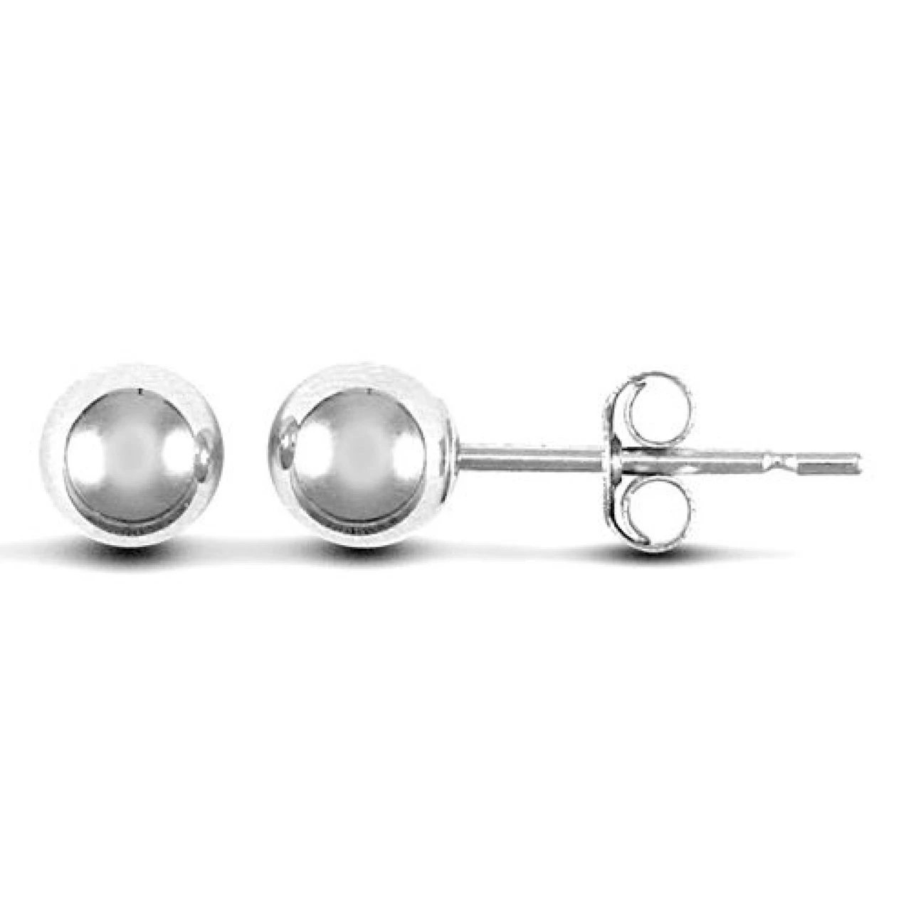 9ct White Gold 4mm Polished Bead Stud Earrings P702E9-156 1 9ct White Gold 4mm Polished Bead Stud Earrings P702E9-156