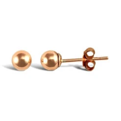 9ct Rose Gold Polished 4mm Ball Stud Earrings P702E9-314