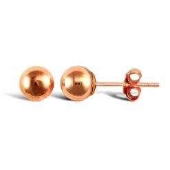 9ct Rose Gold Polished 5mm Ball Stud Earrings P702E9-315