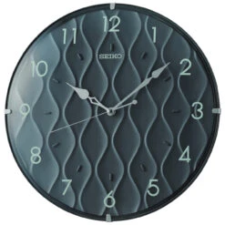 Seiko Black Wave Pattern Wall Clock QXA794K
