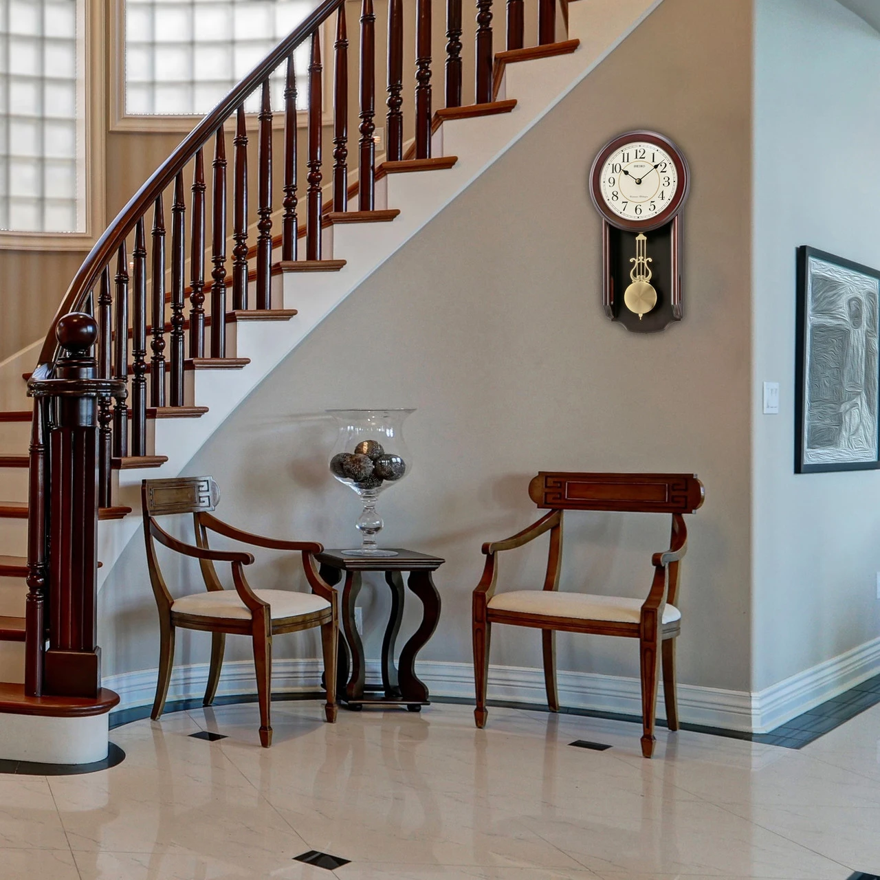 Seiko Westminster/Whittington Dual Chime Wooden Case Pendulum Wall Clock QXH063B 3 Seiko Westminster/Whittington Dual Chime Wooden Case Pendulum Wall Clock QXH063B - Image 3