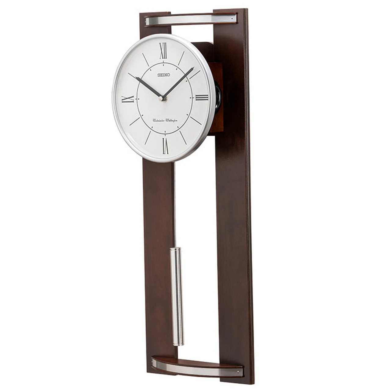 Seiko Westminster/Whittington Dual Chime Minimal Pendulum Wooden Case Wall Clock QXH078Z 2 Seiko Westminster/Whittington Dual Chime Minimal Pendulum Wooden Case Wall Clock QXH078Z - Image 2