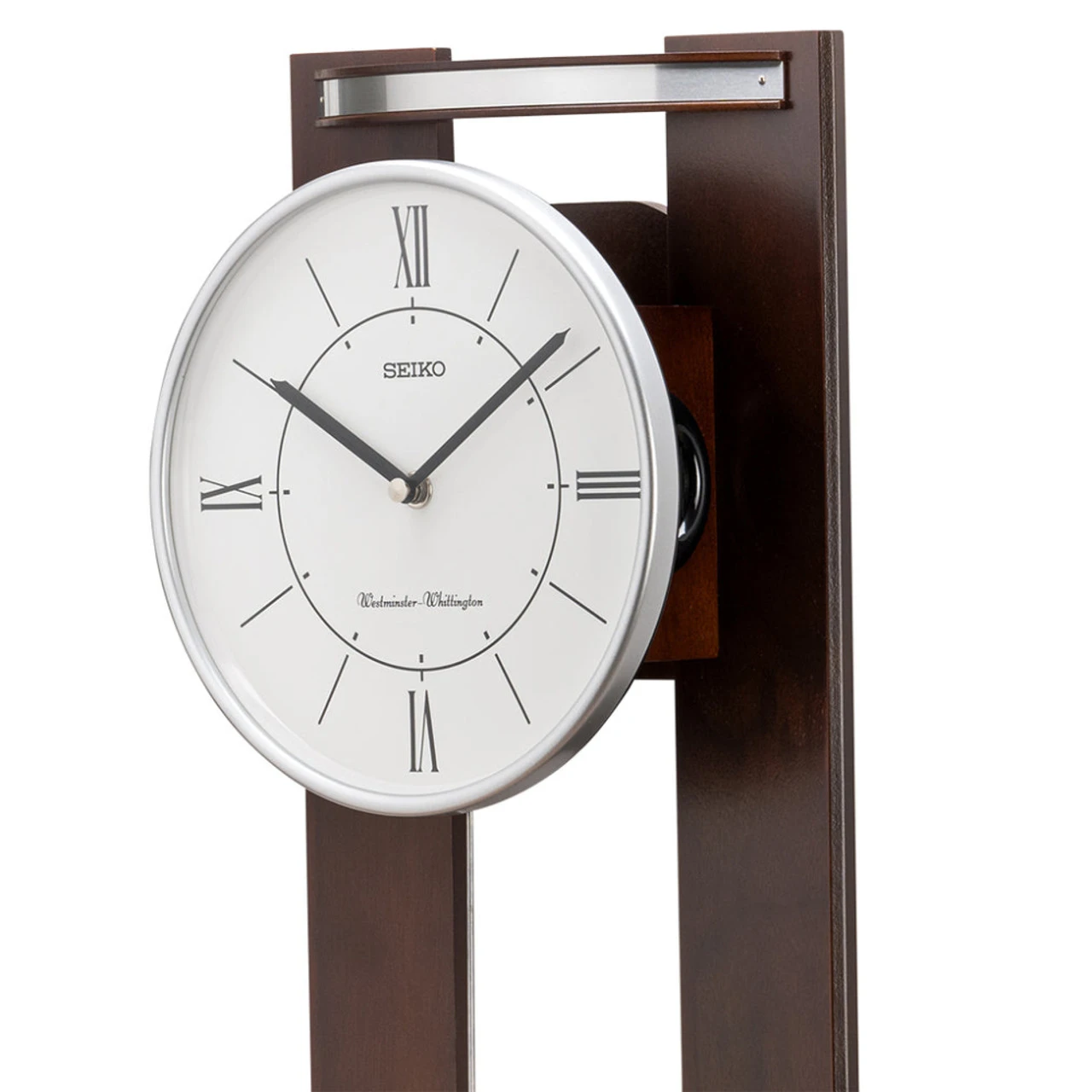 Seiko Westminster/Whittington Dual Chime Minimal Pendulum Wooden Case Wall Clock QXH078Z 3 Seiko Westminster/Whittington Dual Chime Minimal Pendulum Wooden Case Wall Clock QXH078Z - Image 3