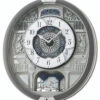 Seiko Silver Marble Pattern Melodies In Motion Clock QXM366S