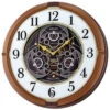 Seiko Metallic Brown Melody In Motion Musical Wall Clock QXM380B