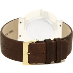 Skagen Replacement Watch Strap Brown Leather For SKW6142 With Screws