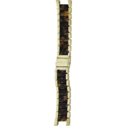 Michael Kors Gold With Turtle Shell Middle 19mm Stainless Steel Bracelet Watch MK5688