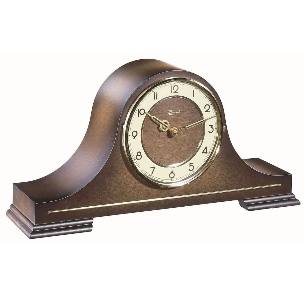 Hermle Tambour Style Westminster Quartz Walnut Finish Mantel Clock 21092-032114 1 Hermle Tambour Style Westminster Quartz Walnut Finish Mantel Clock 21092-032114