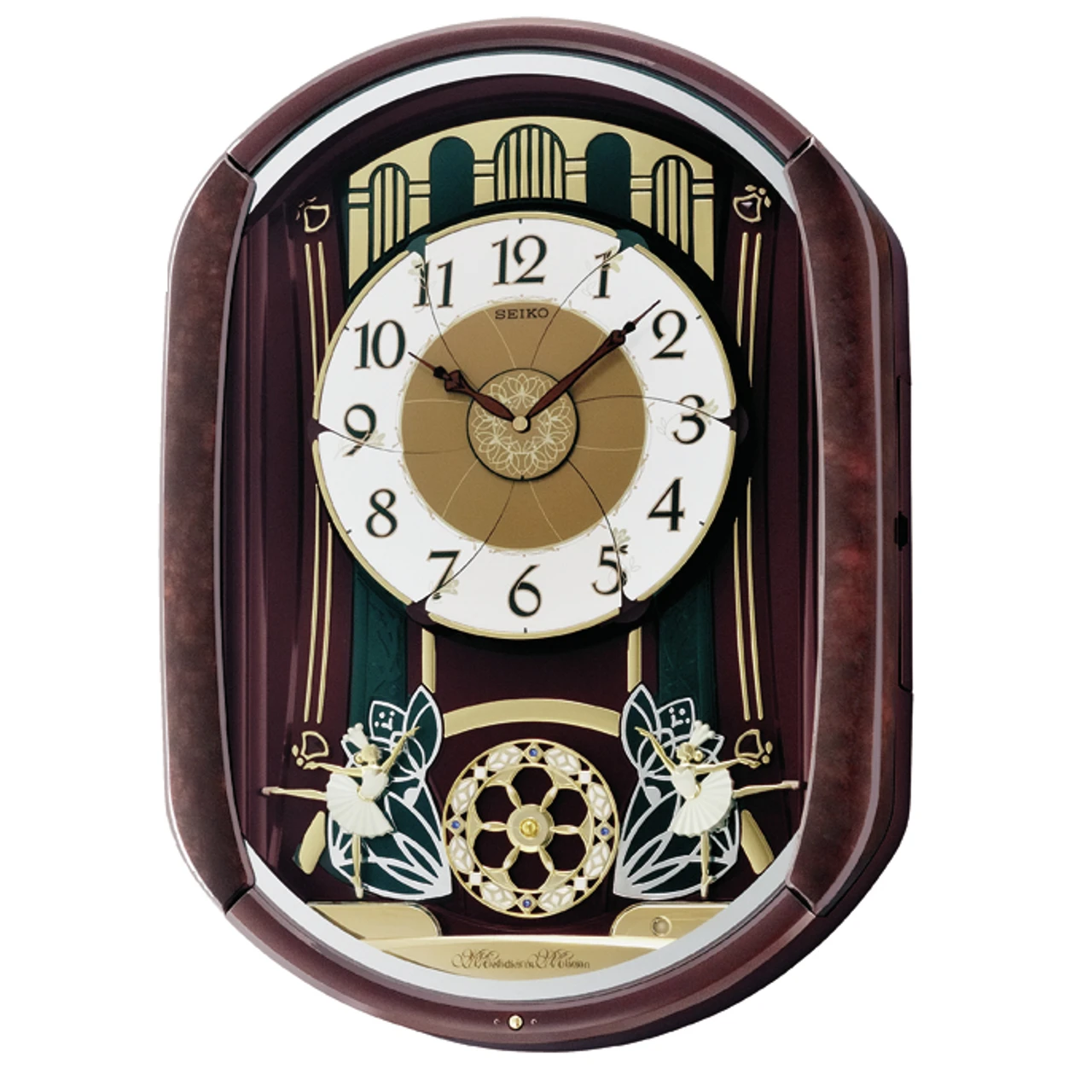 Seiko Melody In Motion Sparkle LED Marionette Wall Clock QXM297B